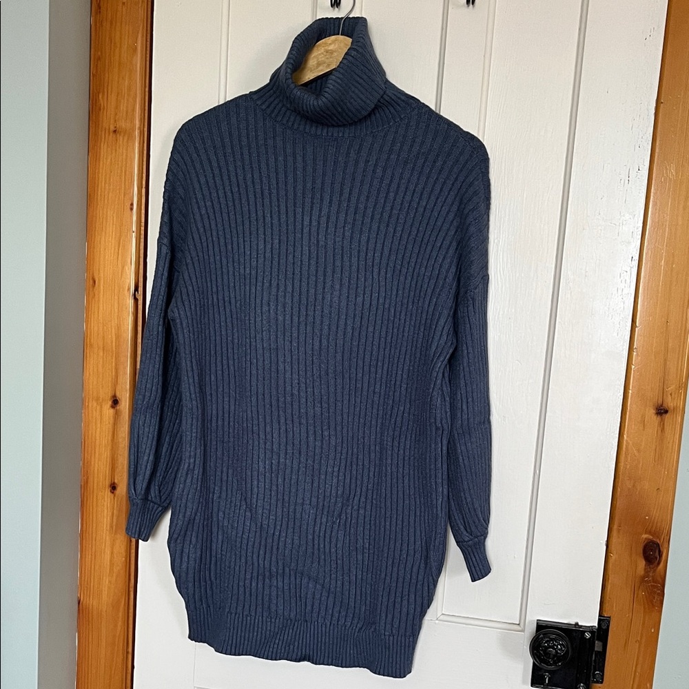 Amazon Ribbed Turtleneck Sweater Dress